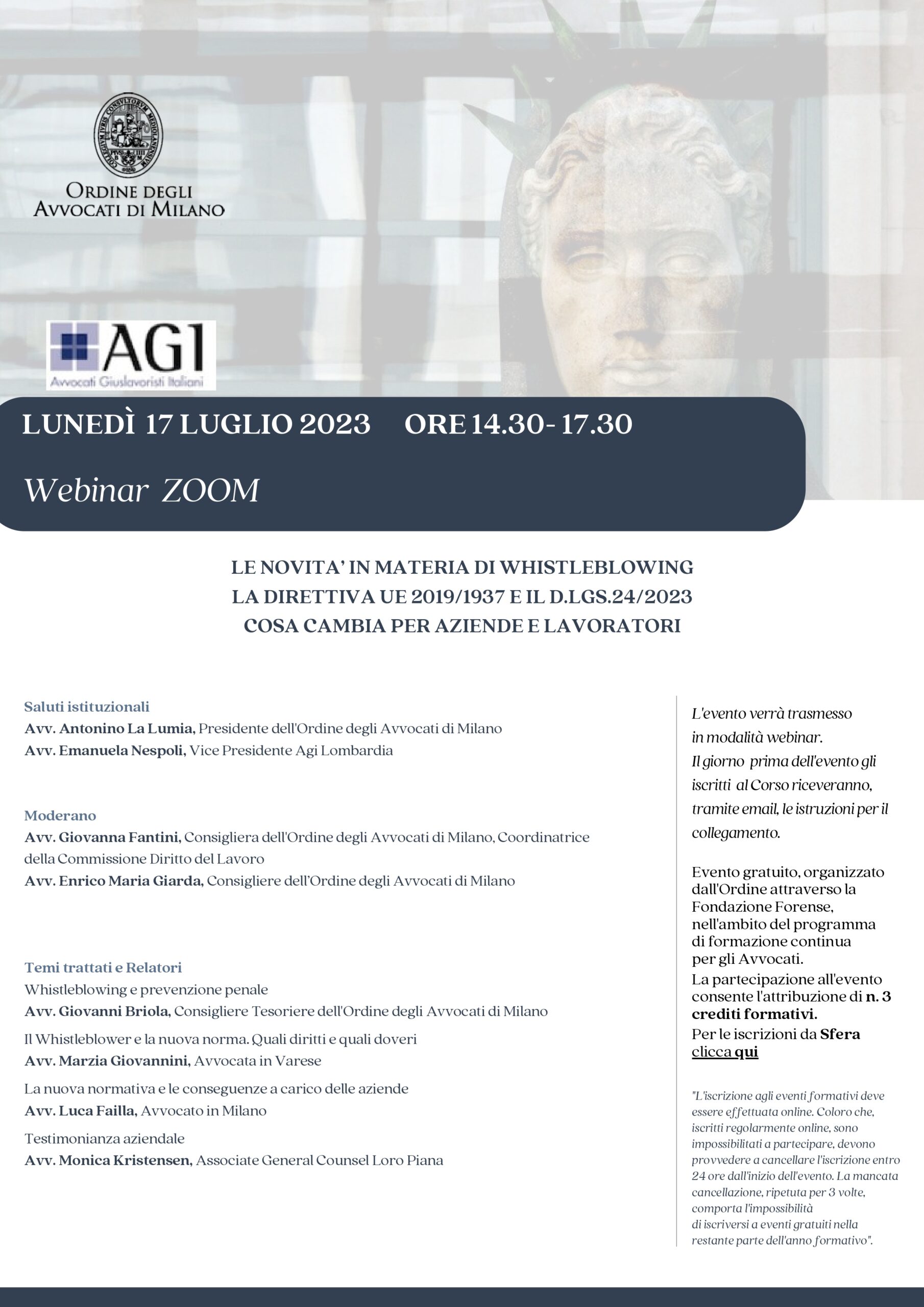 LE NOVITÀ IN MATERIA DI WHISTLEBLOWING. LA DIRETTIVA UE 2019/1937 E IL D. LGS. 24/2023. COSA CAMBIA PER AZIENDE E LAVORATORI.